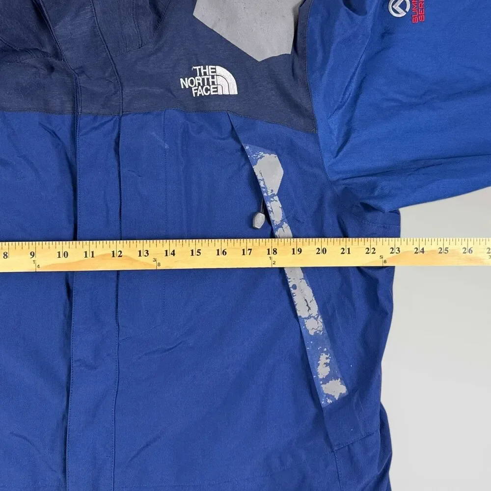 Vintage North Face Mens Summit Series Gore-Tex Jacket Blue Hooded Shell Size Lrg